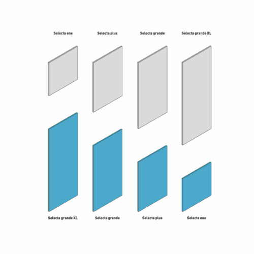 Selecta one, plus, grande and grande XL wall absorber